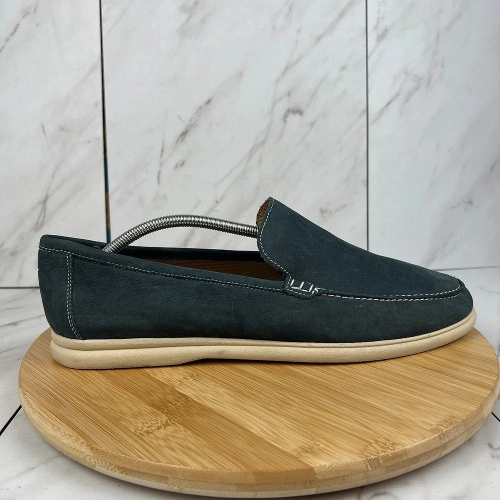 Johnnie-O Malibu Mocassin Mens Size 13 M Blue Suede Driving Loafers Shoes M29719